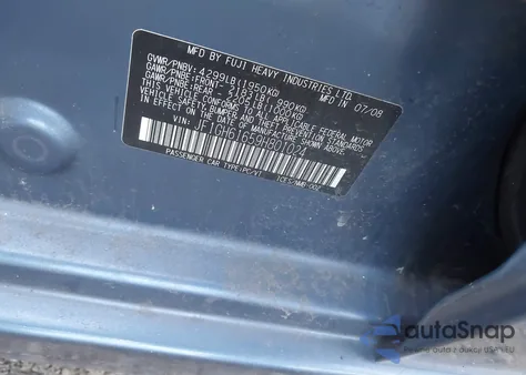 2009 Subaru Impreza 2.5I из США, поврежденный, VIN JF1GH61659H801024